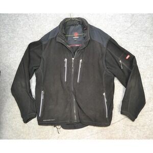 SCOTTeVEST Jacket Mens Large Black Fleece Convertible Vest TEC Travel Pockets